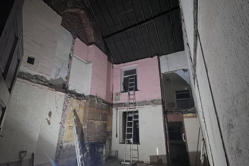 The Cathays house taken back to brick before conversion