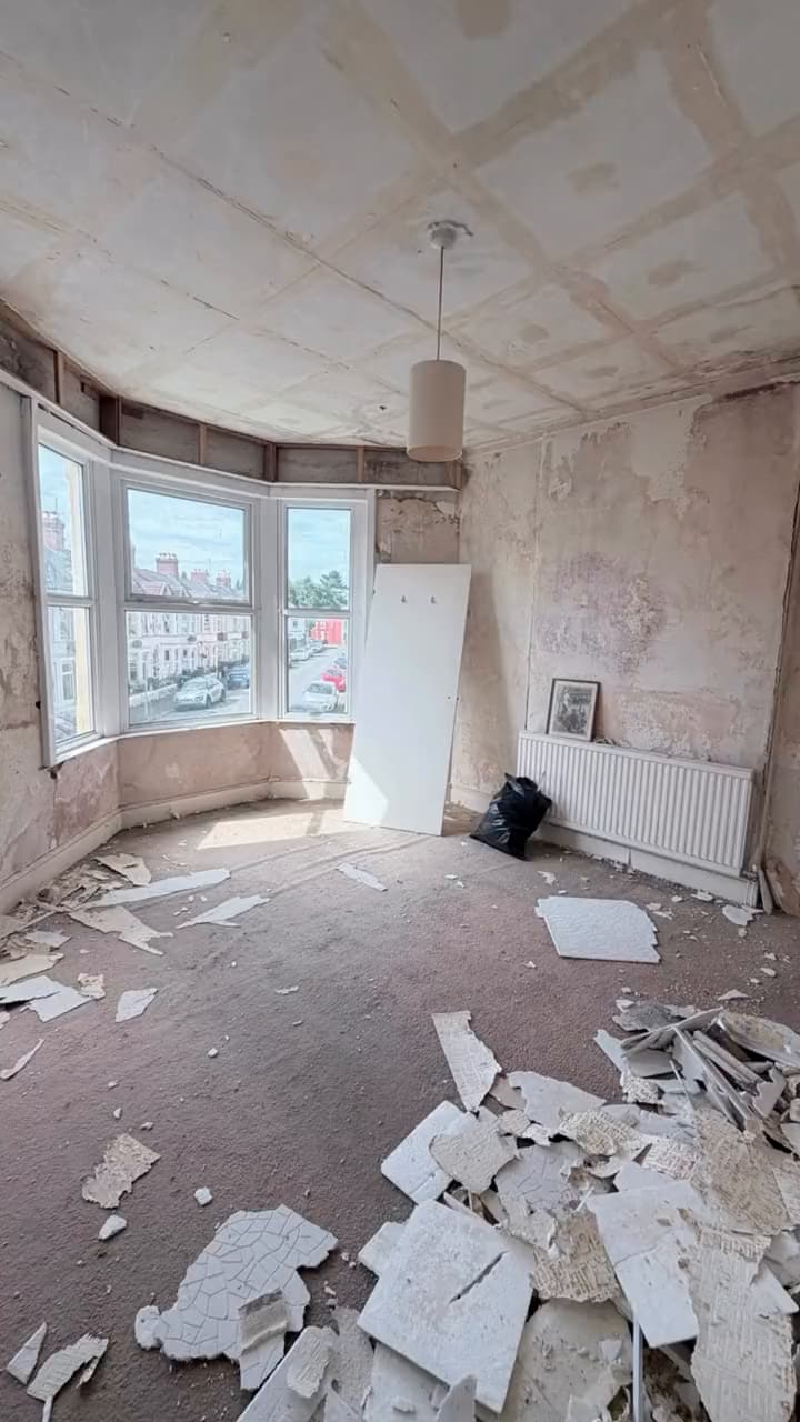 Progress on a four-bed house refurbishment: strip-out, steels and screed